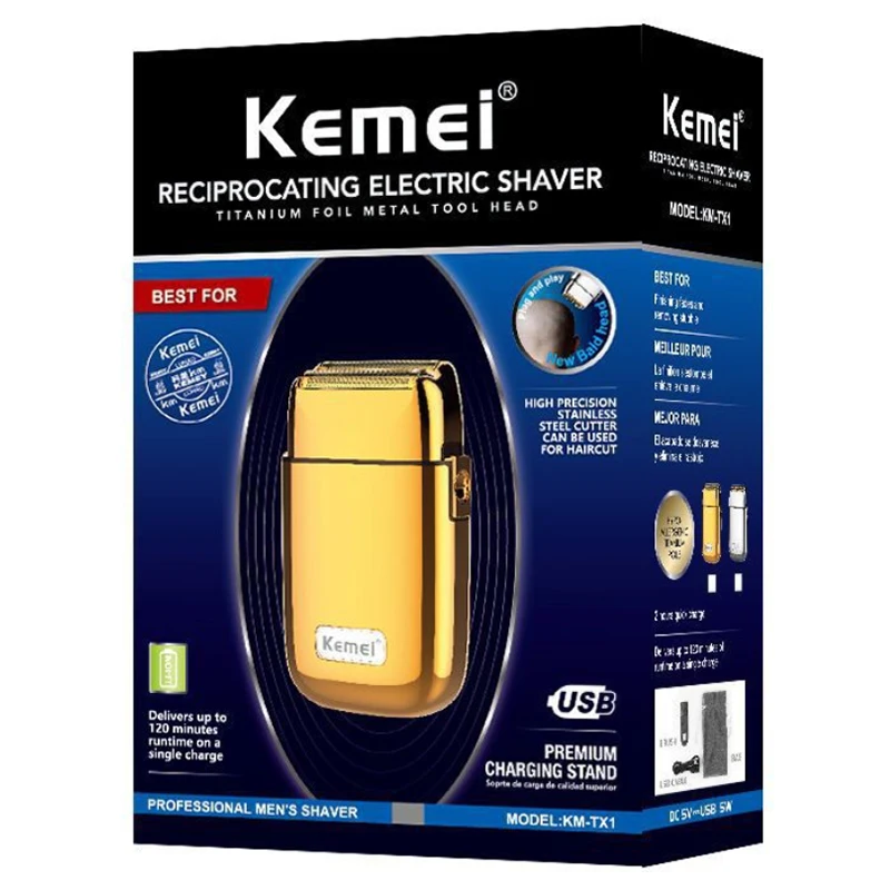 

All-metal powerful foil electric shaver hair rechargeable shaving machine for men beard electric razor barber finishing fades