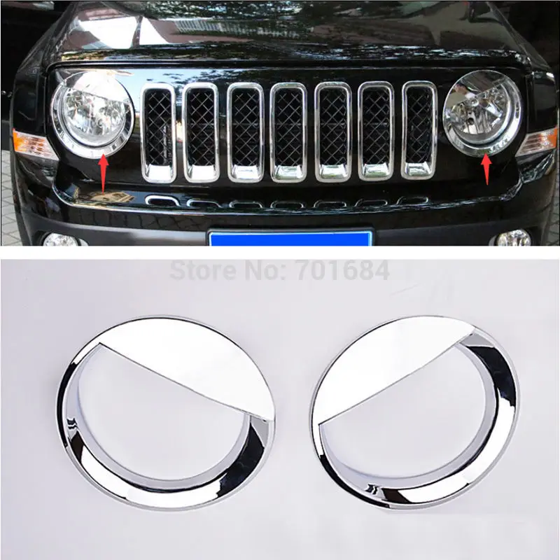 Хромированный налобный фонарь ABS для Jeep Patriot 2011 2012 2013 2014 2015 2016 | Автомобили и