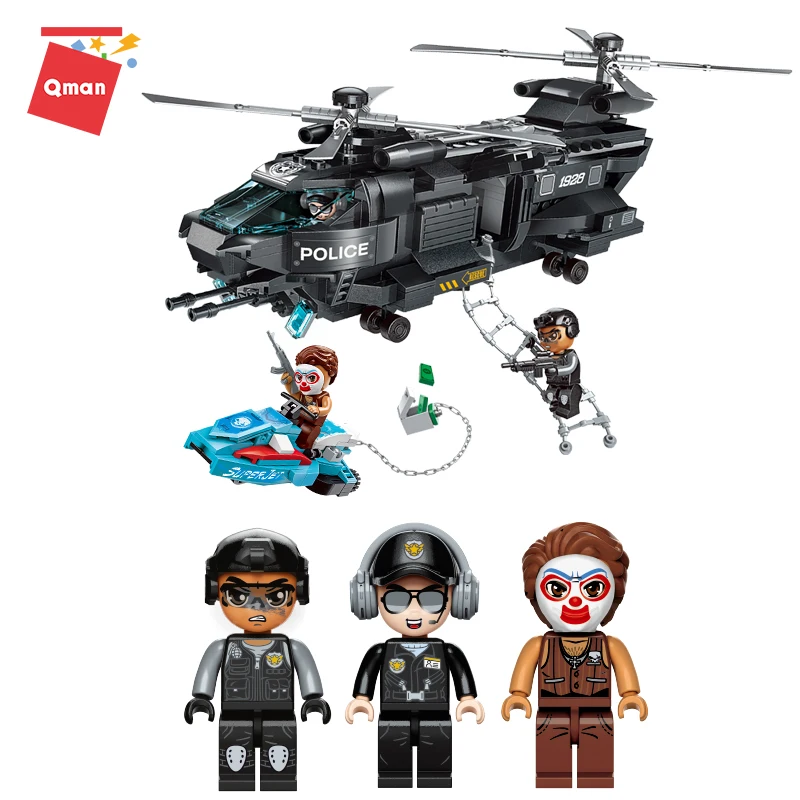 1928 образовательные интеллектуальные игрушки вертолет строительные блоки Warcraft DIY