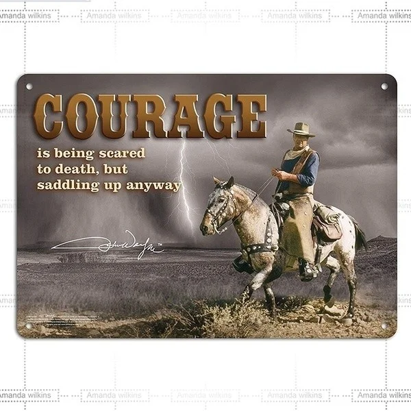 

Novelty SignMidsouth Products John Wayne TIN Sign -Courage 30cm * 20cm