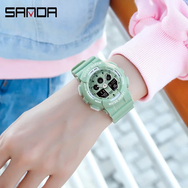 

Digital Sport Watches Waterproof Couple Watch Women Wristwatches Outdoor Multi-function Student ins Fashion Creative Clock SANDA