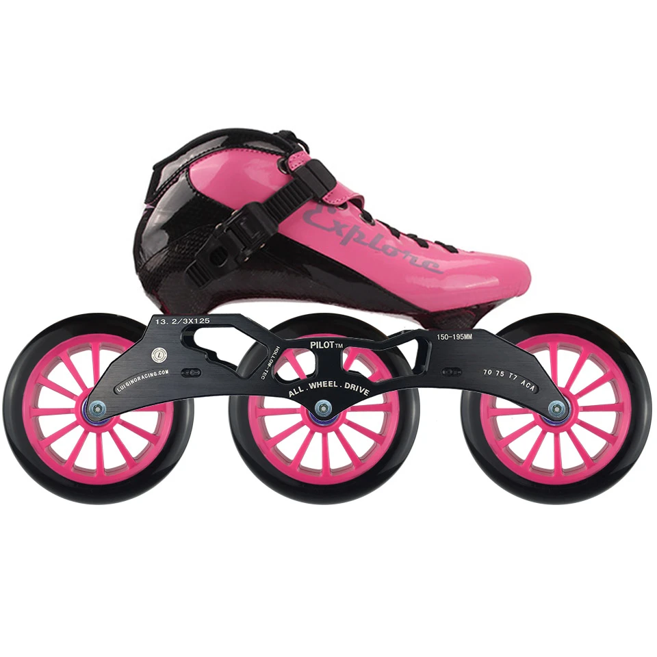 ISPORTS скоростные роликовые коньки из углеродного волокна для соревнований 3*125 мм или 4*100/110 мм уличные гоночные коньки Patines роликовые коньки SH56