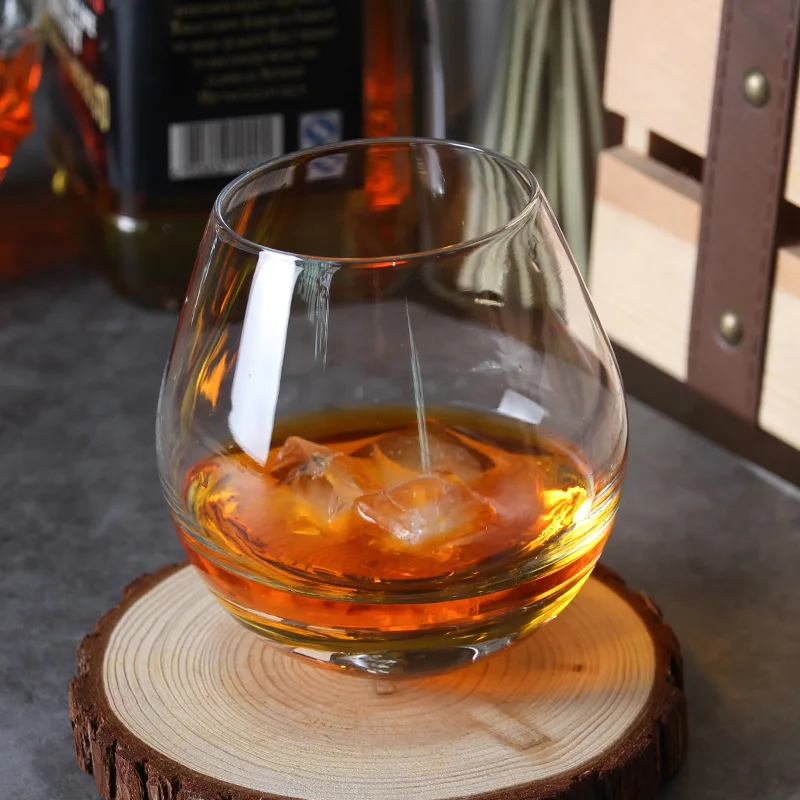 Spherical Shape Whiskey Tumbler Glass Brandy Snifters Shaky Chateau Whisky Cognac Cup Bar Sphere Ball Roly-poly Wine Glasses