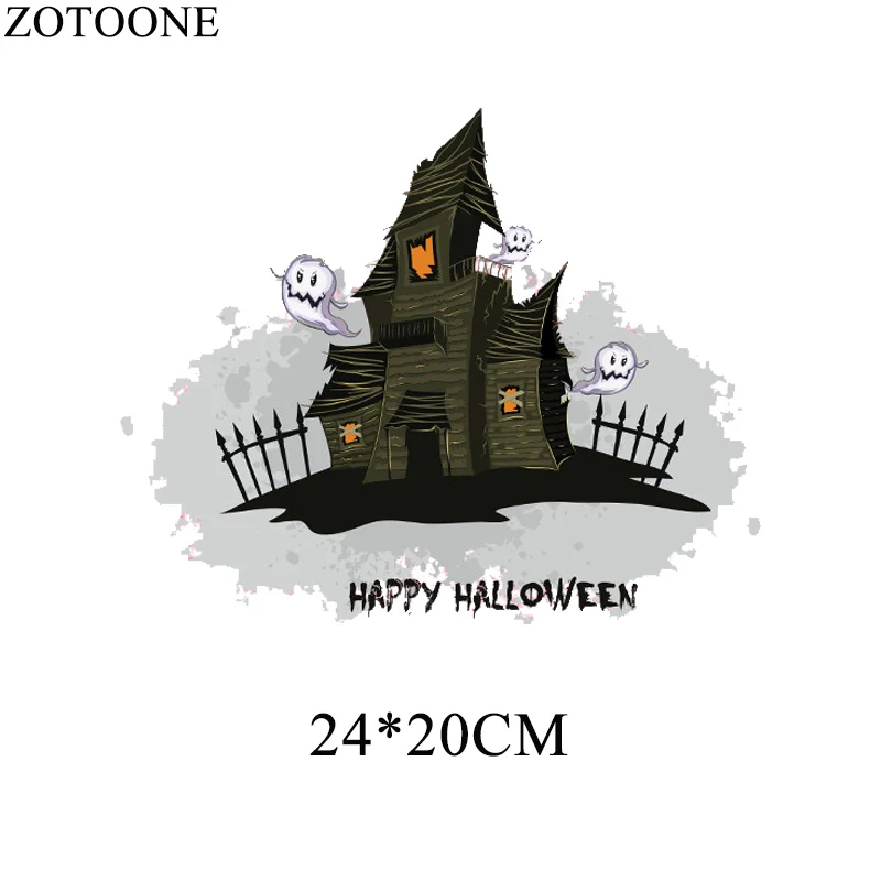 Нашивка ZOTOONE на Хэллоуин детские наклейки для глажки Термотрансферная нашивка с