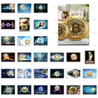 Плакат с криптовалютой монетницей, криптовалютой монетницей, миллиардером, звездочкой, полкадтом, пульсацией, догкоином, биткоином, Декор для дома, гостиной, холст, настенные художественные принты