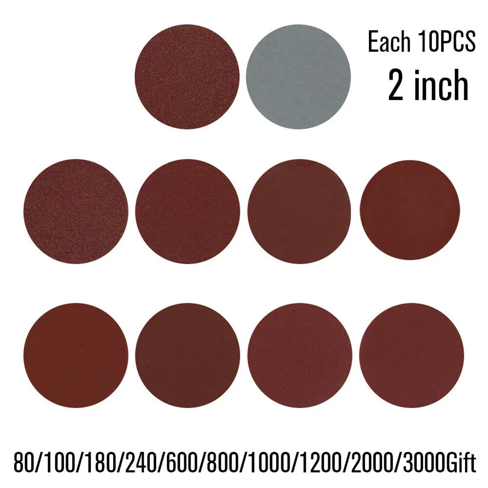 

50mm Sanding Disc 80-3000 Grit Grinder Sandpaper Mixed Grit Sanding Disc