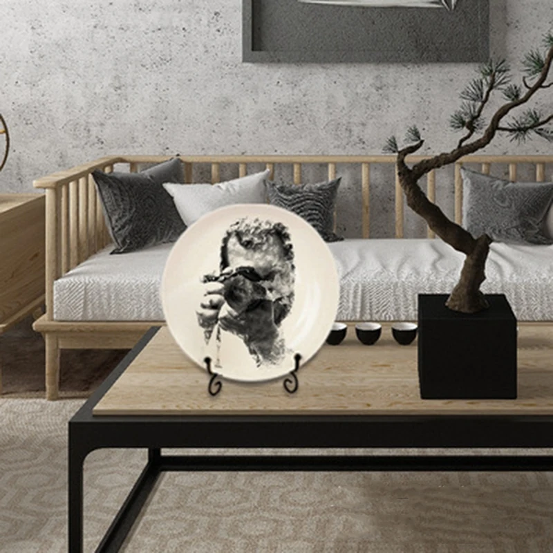 

4 Pack Anti-Slip Plate Stands for Display, 8 Inch Plate Holder Display Stand, Picture Frame Holder Stand, Black