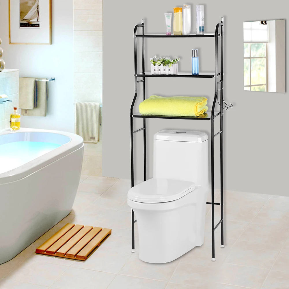 

Over The Rack Iron Toilet Cabinet Shelving Kitchen Washing Machine Rack Bathroom Space Saver Shelf Organizer Holder