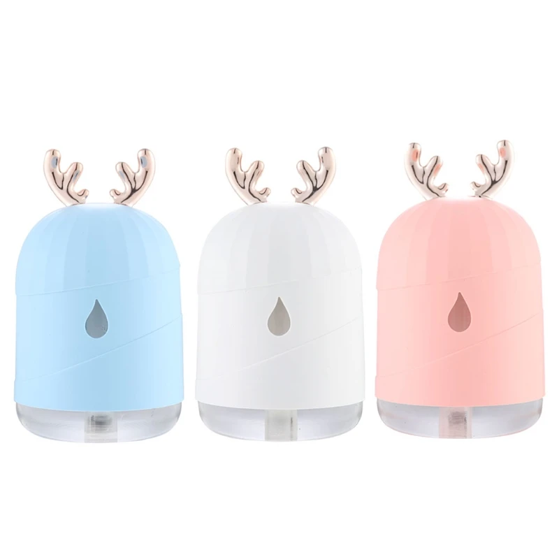 

R2JD Portable Negative Ions Mini Humidifier 220ml Small Cool Mist Humidifier for Baby Bedroom Travel Office Super Quiet