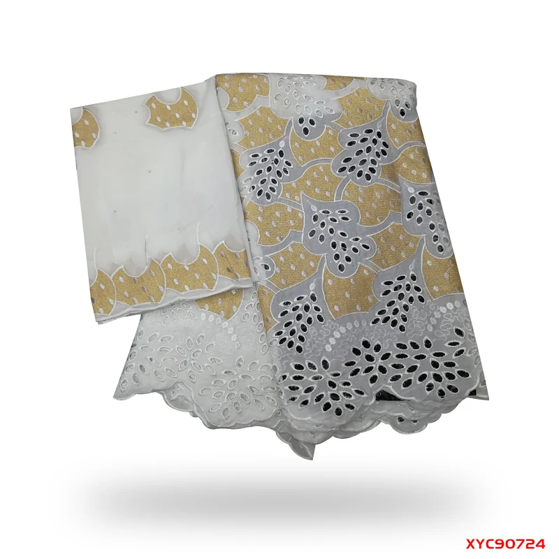 

African Cotton Lace Fabric 2019 High Quality Embroidered Swiss Voile Lace Fabric For Wedding Party Dress C190724