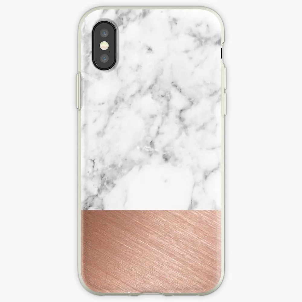 Розовый золотой чехол MarblSoft для iPhone 7 8 6 6s Plus 5S 4 силиконовый прозрачный X Xs 11 Pro Max XR| |