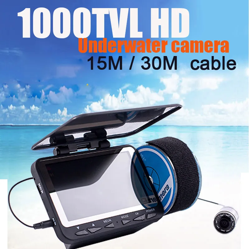 

WF06 Fishing Camera 15m/30m 1000TVL HD Underwater Fish Finder Ice Fishing Camera 4.3 Inch LCD Minitor Night Vision Visual Camera