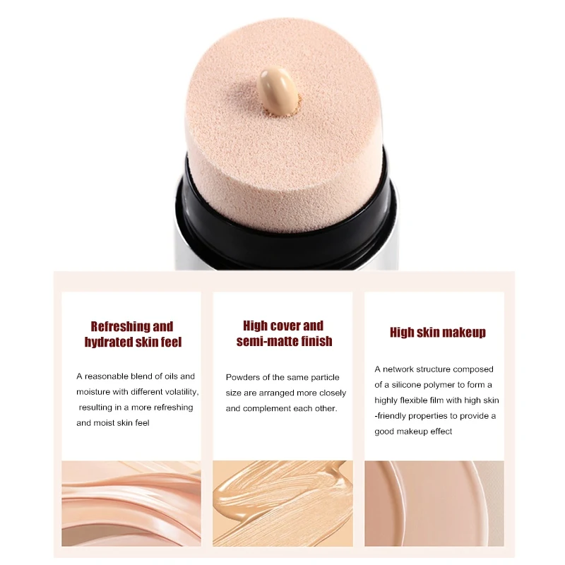 Natural Nude Face Makeup Effect Concealer Stick Moisturizing Brighten Skin BB Cream maquillaje coreano# |