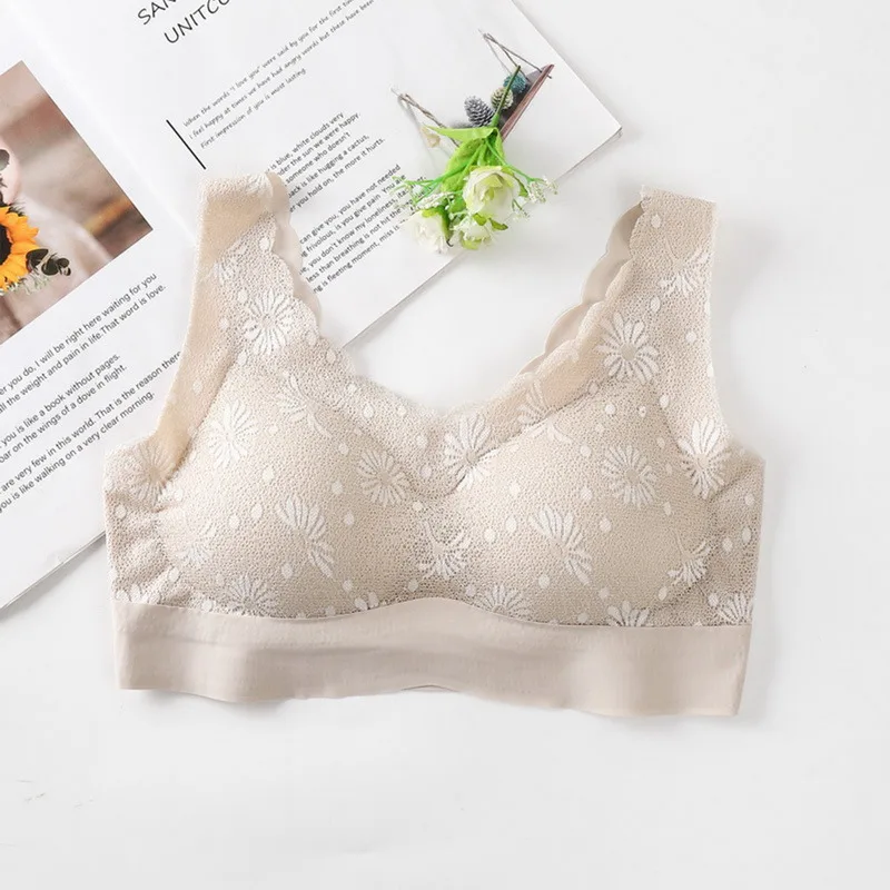 

Women's Underwear Daisy Tube Tops Bralette Sports Bra Plus Size Crop Top Soft Seamless Bras Sexy Lingerie Female Vests