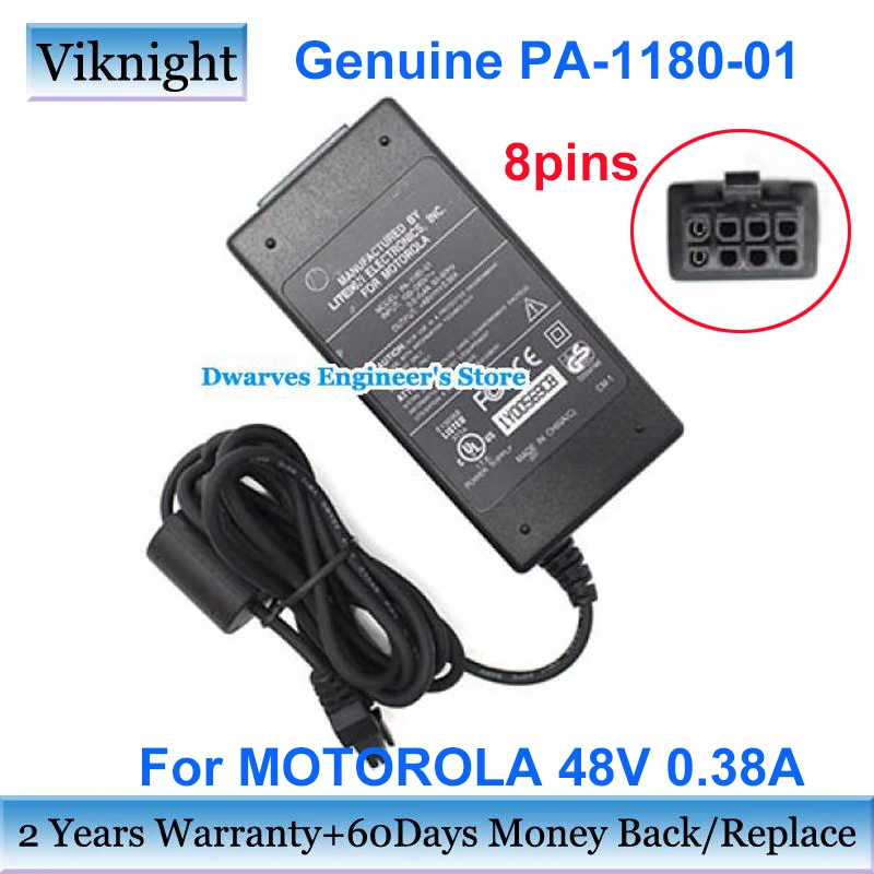 

Genuine PA-1180-01 For Motorola Power Adapter Charger 48V 0.38A Laptop Power Supply 8pins