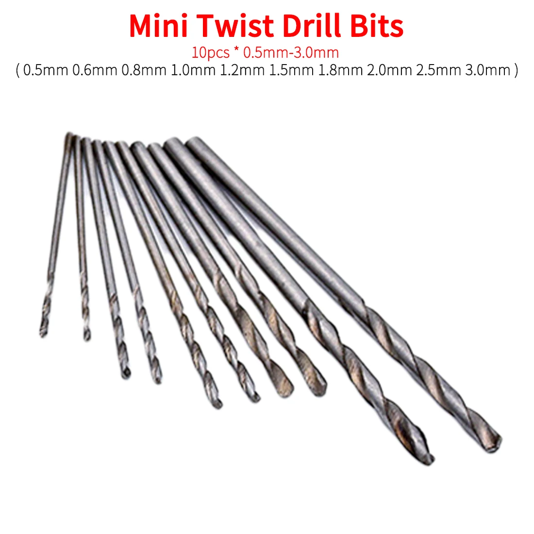 Набор быстрорежущих мини Сверл из белой быстрорежущей стали 10 шт. для