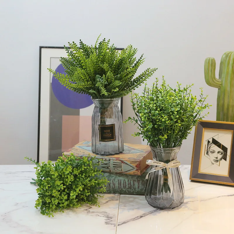 

Simulation Green Planting Grass Ground Green Engineering Xiaolan Grass Hotel Restaurant Partition Fence Persian Grass