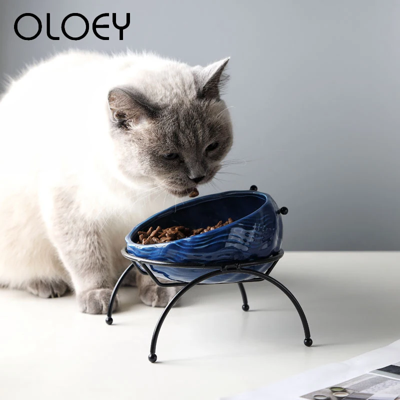 ПЭТ кормушка для кошек и собак миска с полкой керамика конфеты Цвета Фидер чаша