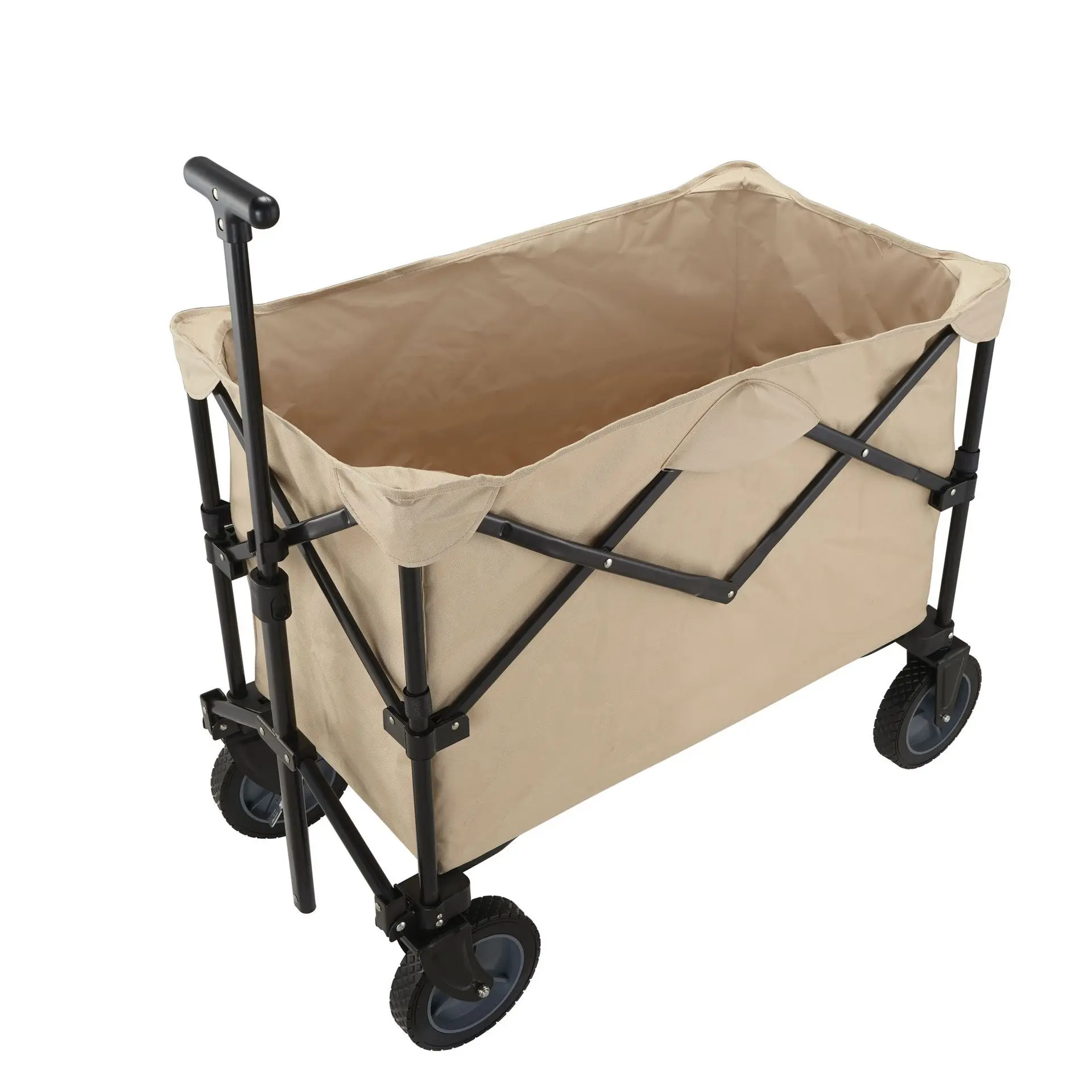 

Outdoor Multifunctional Foldable Camping Car Four-Wheel Shopping Cart Gardening Fishing Stall Carrying Trolley