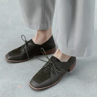 women flats moccasins shoes leather lace up horsebit loafers oxford shoes retro shoes formal work footwear size 33 40