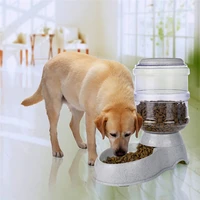 3 5l dog food bowl slow eat feeder anti glutton pet cat automatic dispenser large container for small large dogs puppy accessory