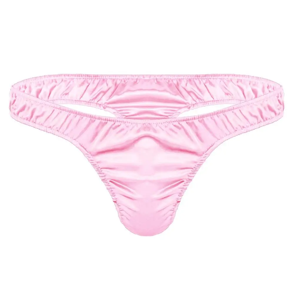 Pink Мужской купальник, бикини, трусы, купальный костюм, сексуальное Сетчатое женское белье с мешочком, шорты, ажурное нижнее белье, мужские трусы - Цвет: Pink