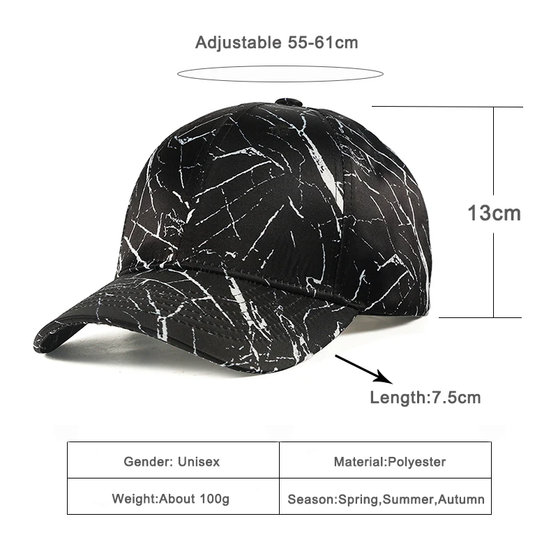 

Wuaumx Spring Summer Baseball Cap Men Women Black Trucker Hat Polyester Fashion Hip Hop Snapback Cap Adjustable Visor gorras