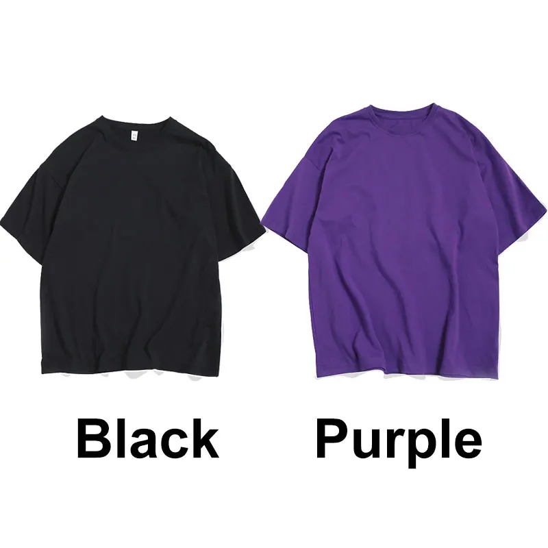 Black-Purple LAPPSTER дропшиппинг Harajuku Твердые смешные футболки лето мужские цветные хип-хоп футболки Высокое качество хлопок белые топы тройники - Цвет: Black-Purple