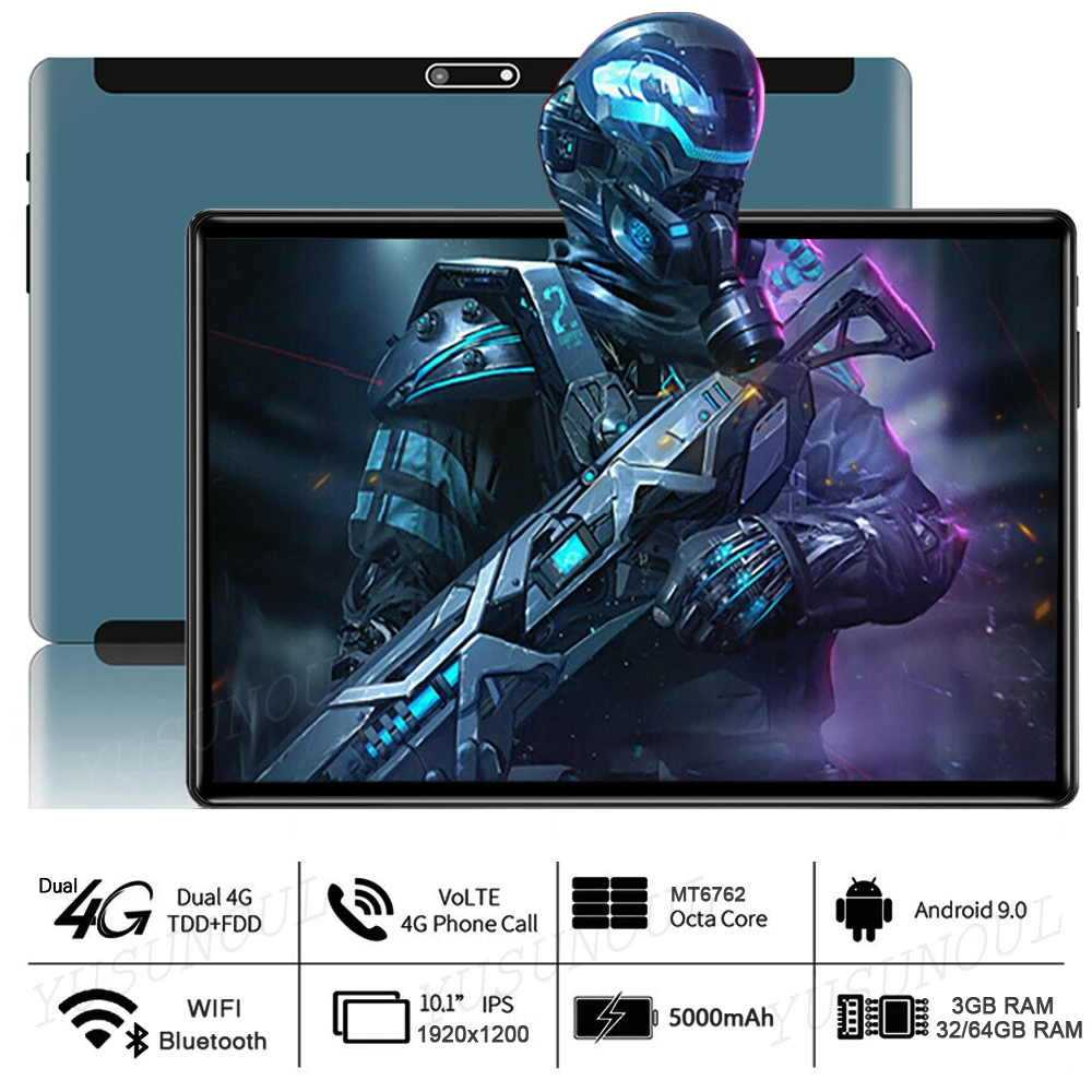 Newest YUSUNOUL Super Glass 10 inch Tablet MT6762 Octa Core 1920*1200 2.5K IPS Screen Dual 4G 3GB RAM 64GB ROM Android Tablet pc