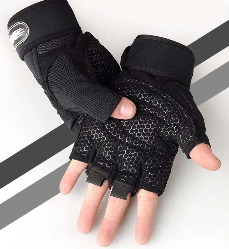 Мужские велосипедные перчатки на полпальца для велосипеда Нескользящие мягкие