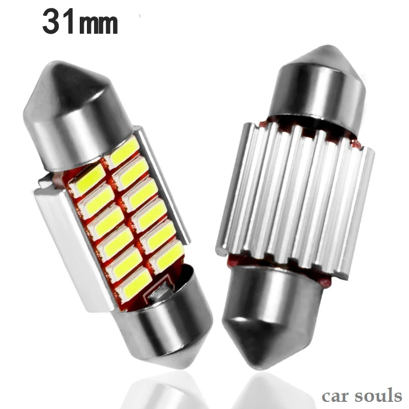 Гирлянда 31 мм 36 39 42 Светодиодная лампа C5W C10W супер яркая 4014 SMD Canbus без ошибок для