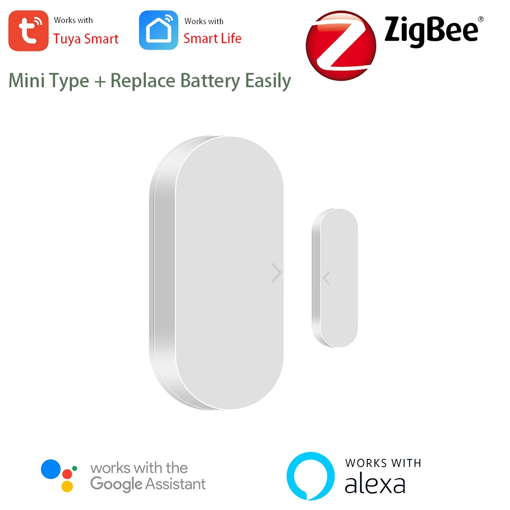 Умный датчик двери ZigBee Tuya Alexa Google открытие закрытие состояния окна приложение с