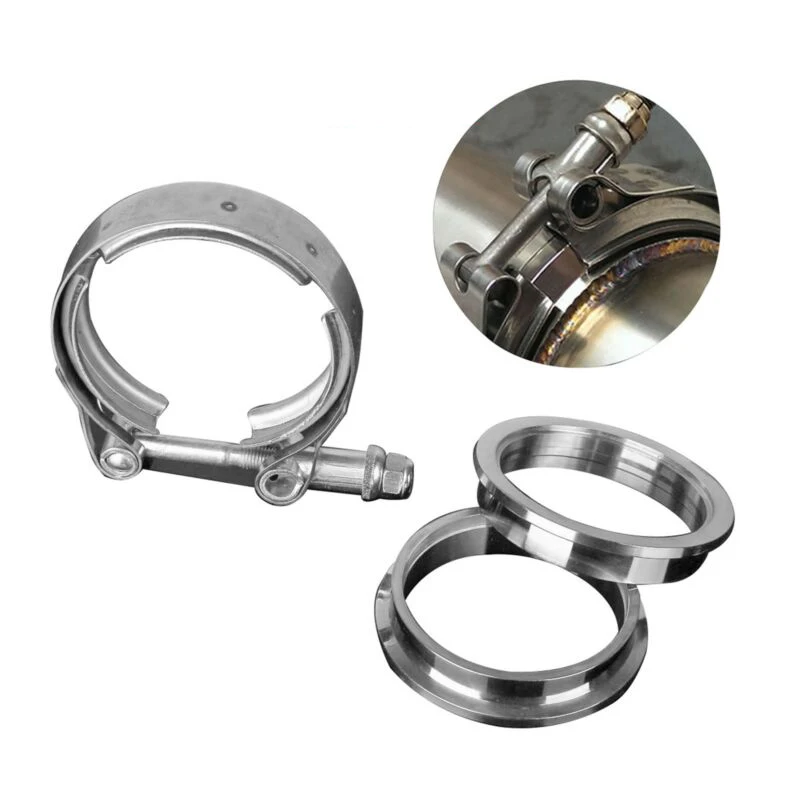 

Universal 2"/2.5"/3"/3.5"/4" Inch Stainless Steel V-Band Turbo Downpipe Exhaust Clamp Vband