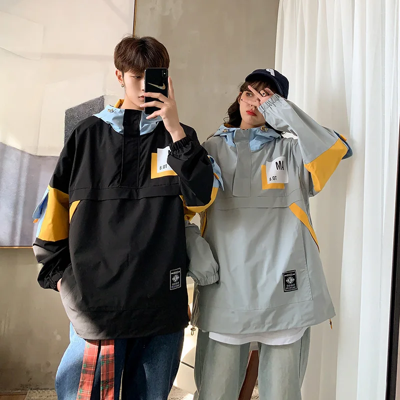 

2021 New Spring Men's Jacket Fashion Casual Streetwear Hoodie Jacket Men Waterproof Clothes Mens Windbreaker Coat Male Outwear