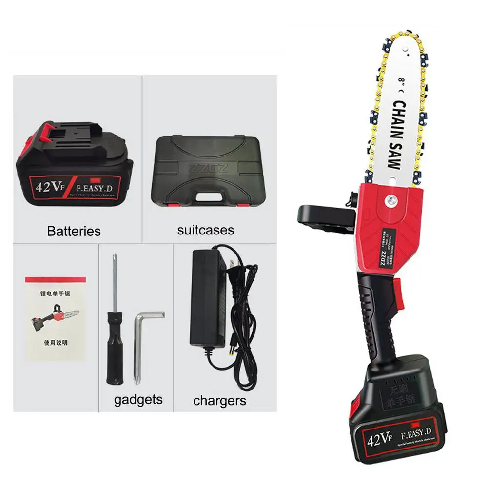 

Mini Electric Chain Saw 8 Inch Small Electric Saw Cordless Logging Pruning Lithium Electric Saw Handheld Garden Sawing Tool