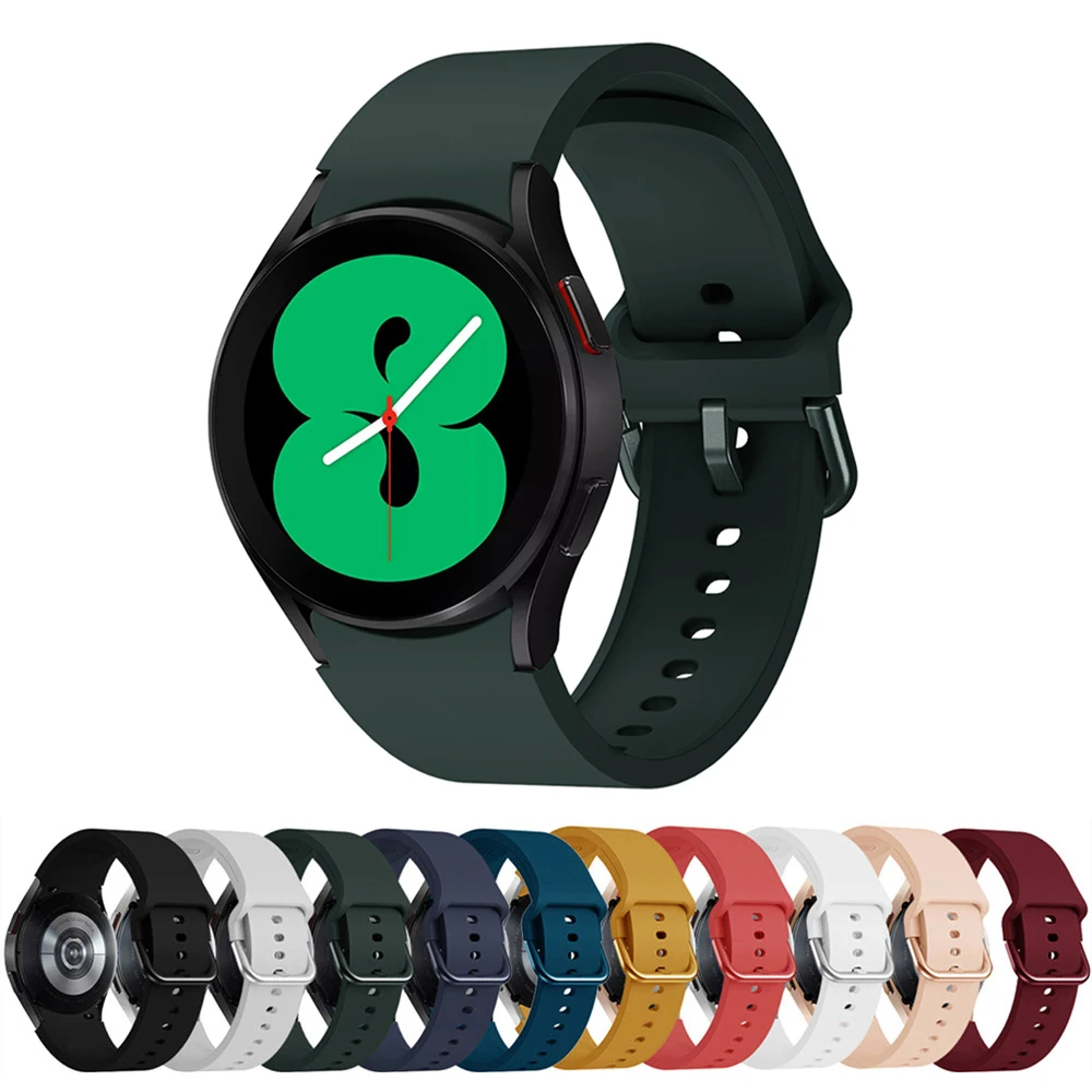 

Sport Silicone Strap Compatible For Samsung Galaxy Watch4 44mm 40mm/Watch 4 Classic 46mm 42mm Wristband Replacement Bracelet