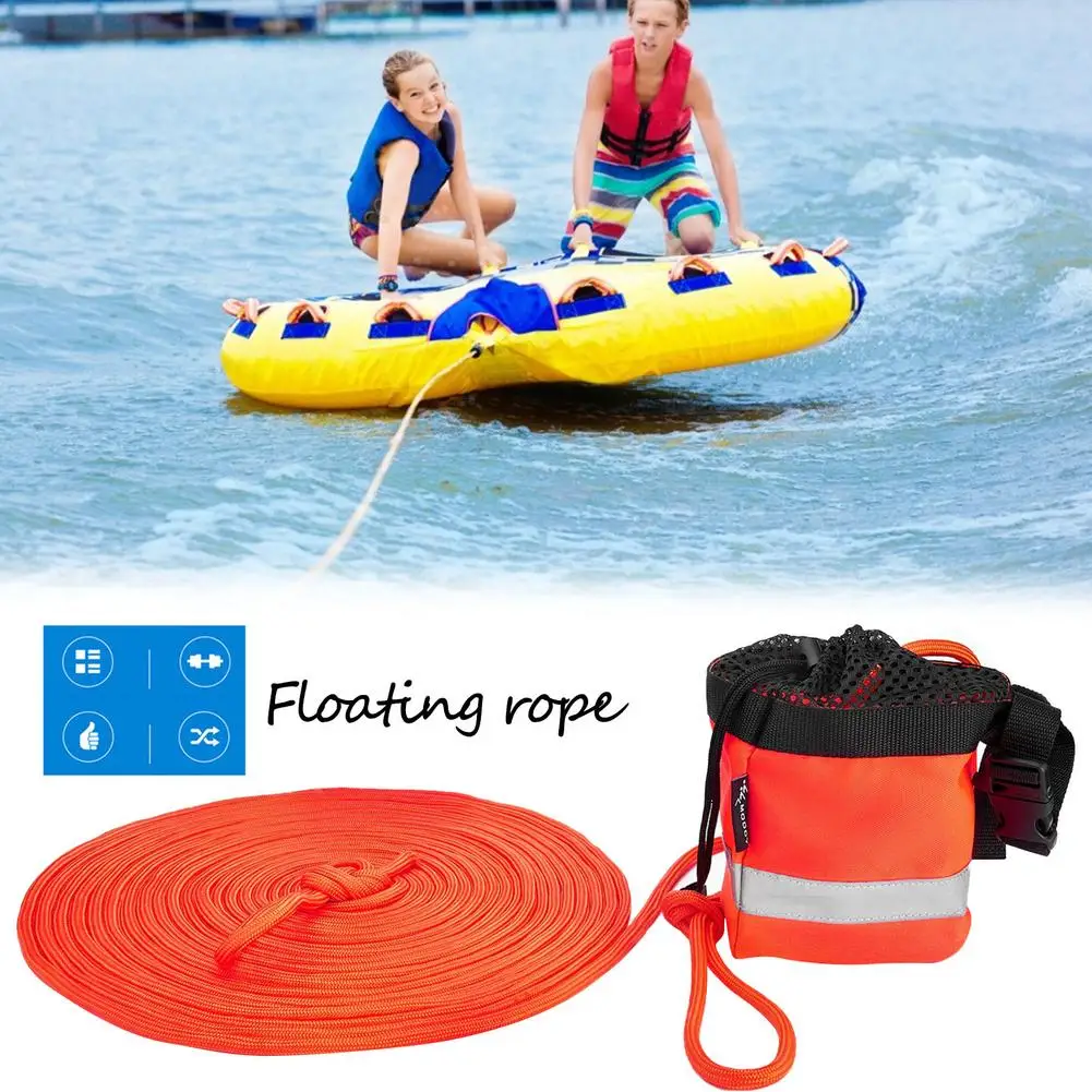 

15/30m Throw Rope Bag Reflective Water Floating Life Line Rescue Throw Rope Bag Water Sports Kayaking Boating Rafting Accessory