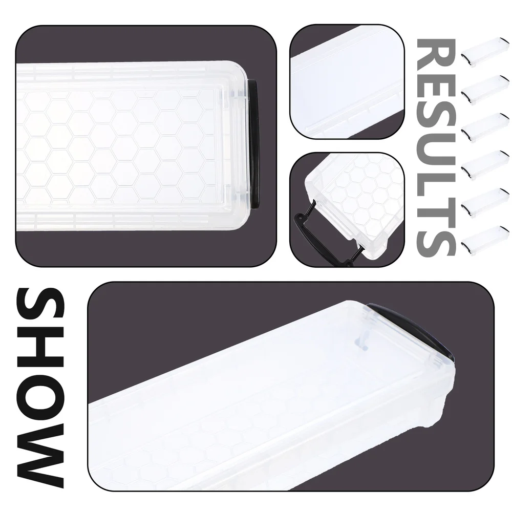 

1 Set 6Pcs Pencil Boxes Large Capacity Office Storage Boxes (White)