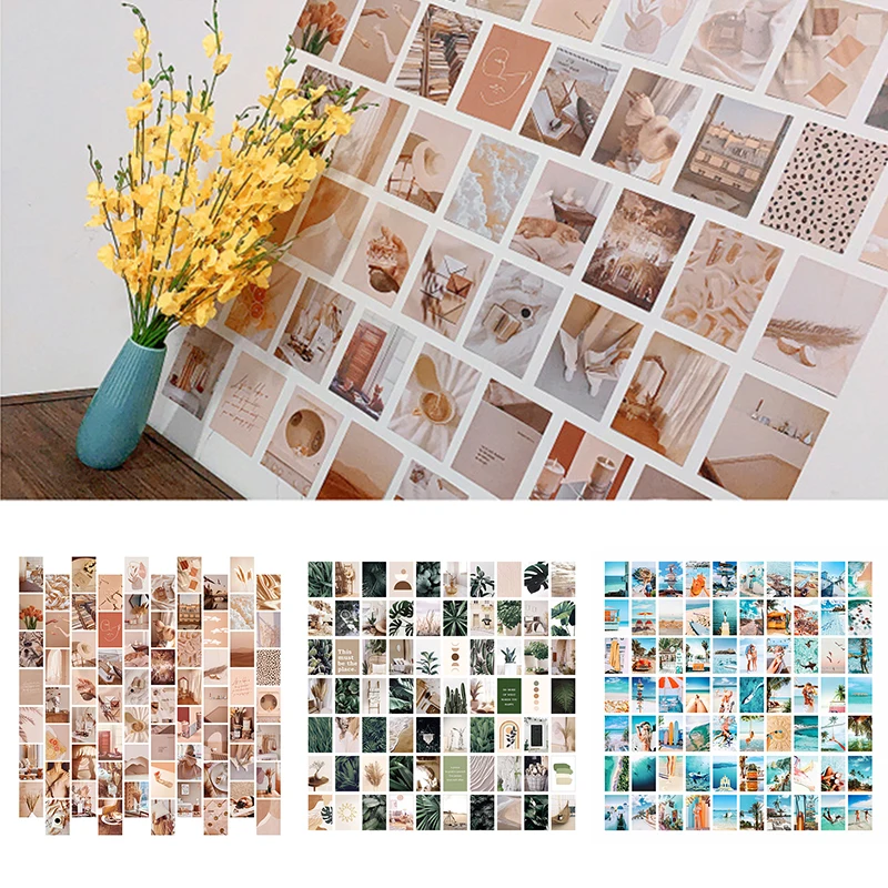 

Aesthetic Printed Poster Wall Decor OPP Bag Packing Postcard Colorful Simplicity Poster Postcard Fashion Home Decoration