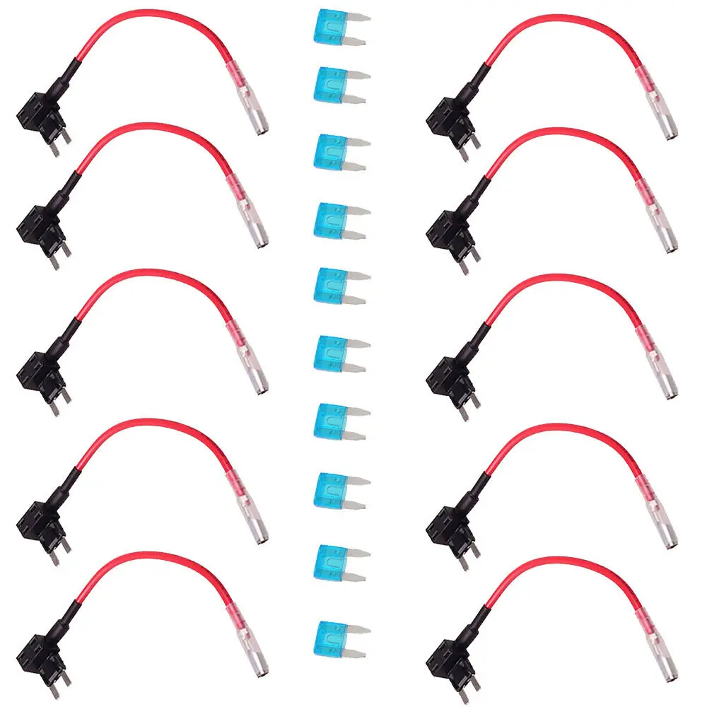 10 шт. держатель для автомобильного предохранителя 12 В + 15 А|Перемычки| |