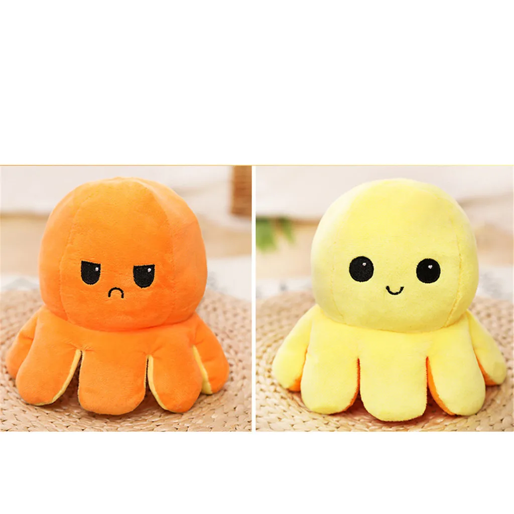 

Kids Christmas Gift Double-sided Flip Plush Toy Chirdren Birthday Gift 24 Hour Ship Pulpos Soft Simulation Rversible Cute Doll