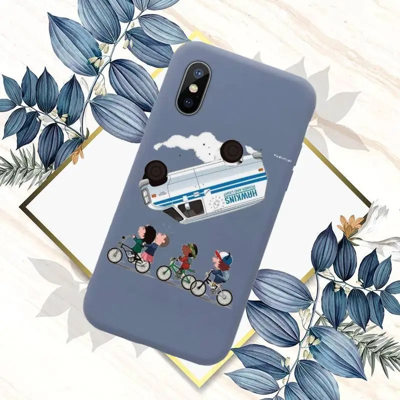 

Stranger Things American TV show Phone Case Candy Color for iPhone 6 7 8 11 12 s mini pro X XS XR MAX Plus