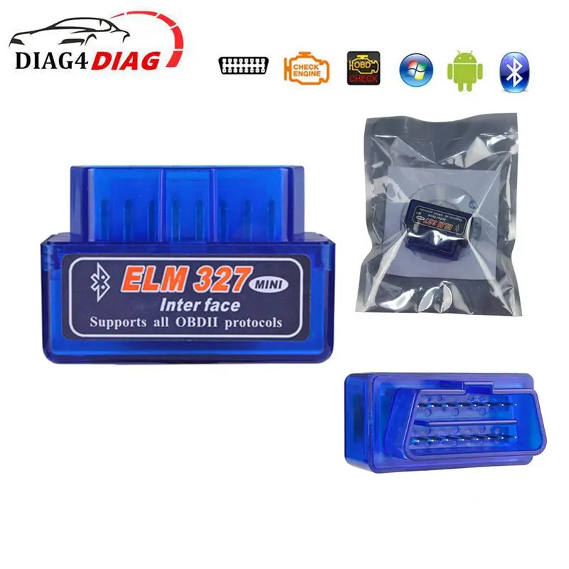 

Super MINI Bluetooth V2.1 ElM327 obd2 Scanner for Android Wireless Scan Tool 16 Pin Same as V1.5 elm327 Auto Diagnostic Tools