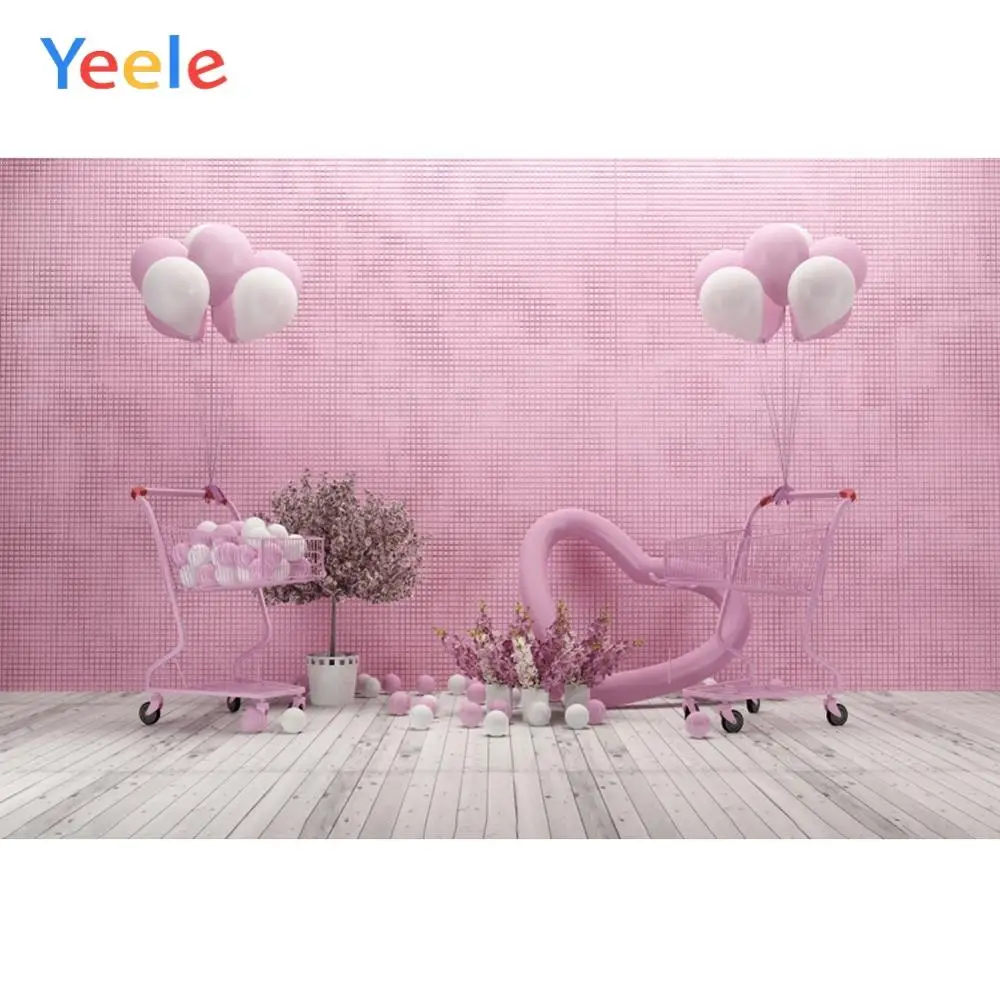 Розовые Настенные Цветы Корзина воздушные шары сердце любовь свадьба фото фон