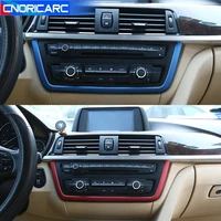car styling console multimedia cd decoration frame trim red strip for bmw 34 series f30 f32 f34 2013 16 interior accessories