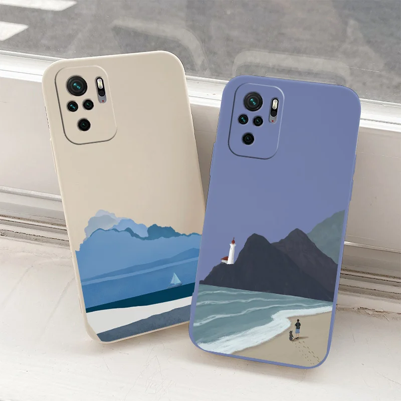 

Summer Clouds Silicone Case For Xiaomi Redmi Note 10 10S 9T 9 8 7 Pro Max Redmi 9 9A 9T K40 K30 K20 Pro Soft Phone Back Cover