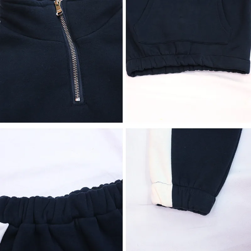 

Free shipping children tops + pants 2pcs sets girls and boys Plus velvet suits teenage warm clothes kids ws1230