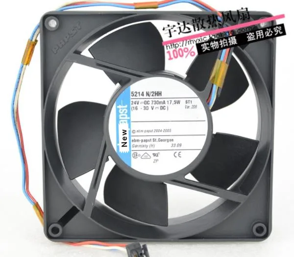 

5214N/2HH DC 24V 17.5W 127x127x38mm Server Cooling Fan