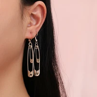 stillgirl 2 pairs punk silver color pin unusual pendant earrings for women hip pop funny hoop couple fashion jewelry kolczyki