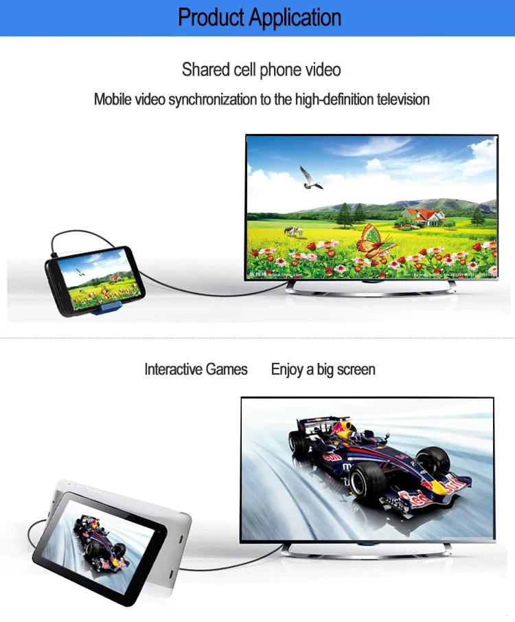 Кабель Micro HDMI 1/2/3/5 М 3D 1080P HDTV Male High Premium позолоченный адаптер для планшета Camera PC